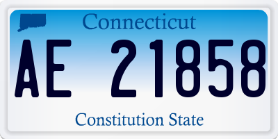 CT license plate AE21858