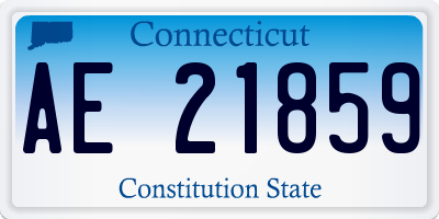 CT license plate AE21859