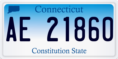 CT license plate AE21860