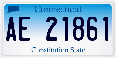CT license plate AE21861