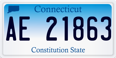 CT license plate AE21863