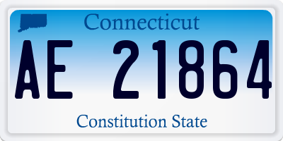 CT license plate AE21864