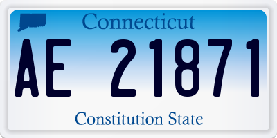 CT license plate AE21871