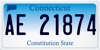 CT license plate AE21874
