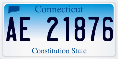 CT license plate AE21876
