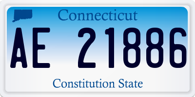 CT license plate AE21886