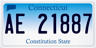 CT license plate AE21887