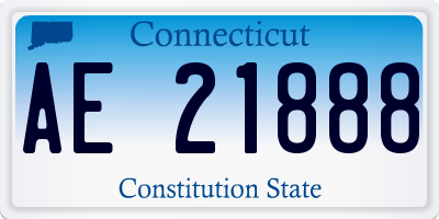 CT license plate AE21888