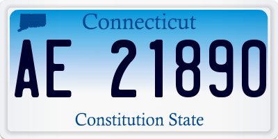 CT license plate AE21890