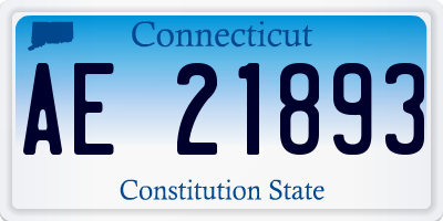 CT license plate AE21893