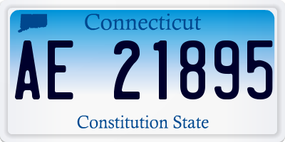 CT license plate AE21895