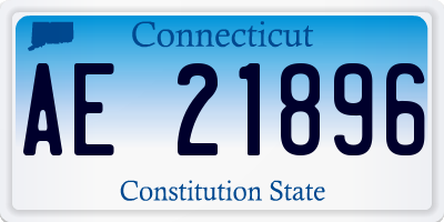 CT license plate AE21896