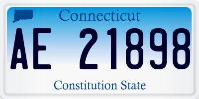 CT license plate AE21898