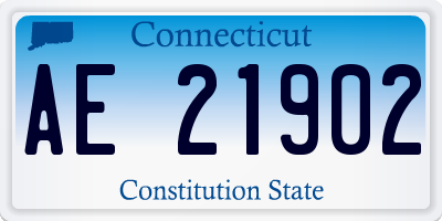 CT license plate AE21902
