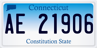 CT license plate AE21906