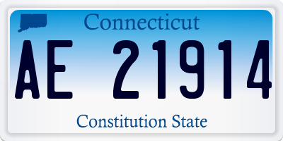 CT license plate AE21914