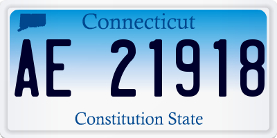 CT license plate AE21918