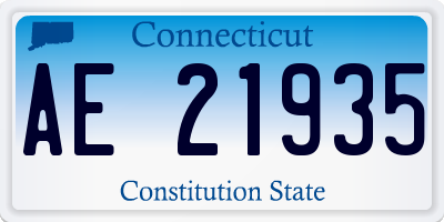 CT license plate AE21935