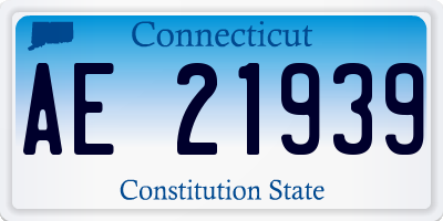 CT license plate AE21939