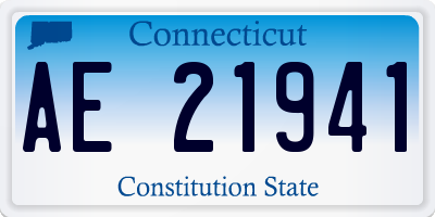 CT license plate AE21941
