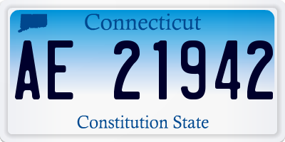 CT license plate AE21942
