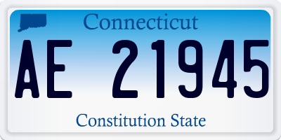 CT license plate AE21945