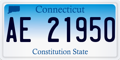 CT license plate AE21950