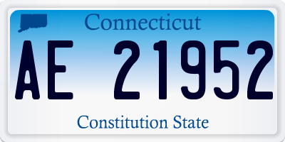 CT license plate AE21952