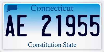 CT license plate AE21955