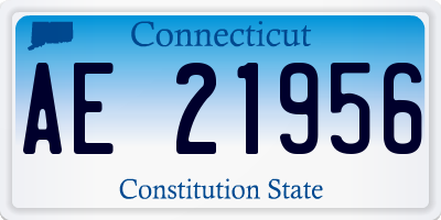 CT license plate AE21956