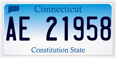 CT license plate AE21958