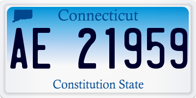 CT license plate AE21959