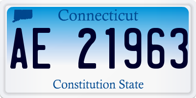 CT license plate AE21963