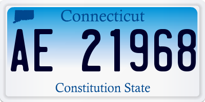 CT license plate AE21968