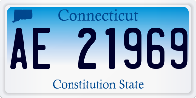 CT license plate AE21969