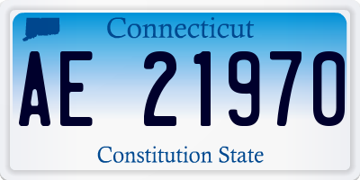 CT license plate AE21970