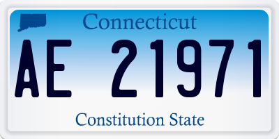 CT license plate AE21971