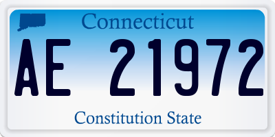 CT license plate AE21972