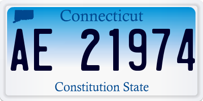 CT license plate AE21974