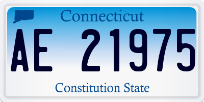 CT license plate AE21975