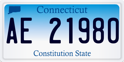 CT license plate AE21980