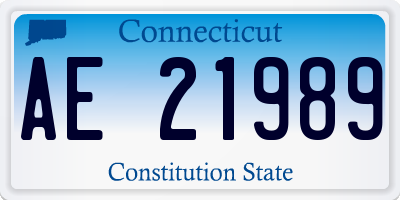 CT license plate AE21989