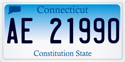 CT license plate AE21990