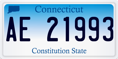 CT license plate AE21993