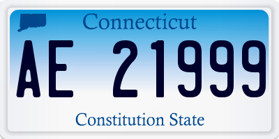 CT license plate AE21999