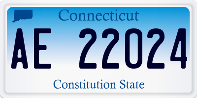 CT license plate AE22024