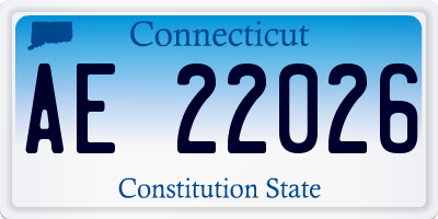 CT license plate AE22026
