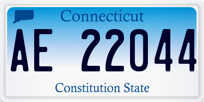 CT license plate AE22044