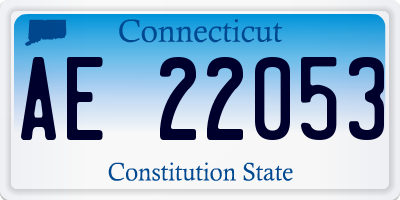 CT license plate AE22053