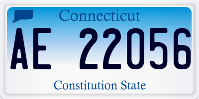 CT license plate AE22056